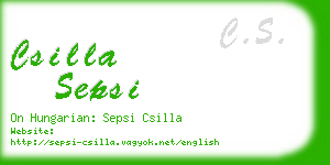 csilla sepsi business card